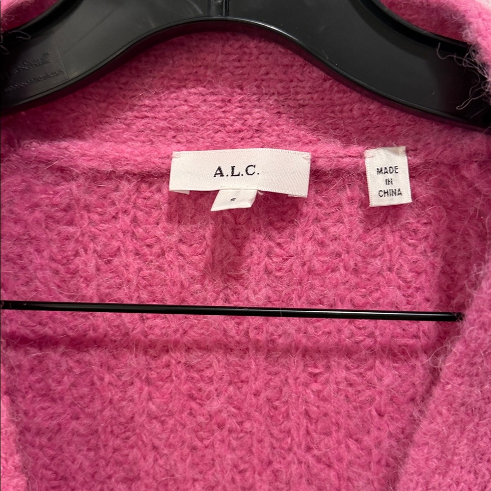 A.L.C. Cleveland Bubblegum Knit Cardigan, Sz Small - Picture 5 of 13